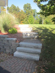 Granite and Brick Walkway